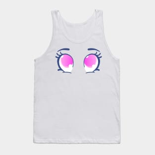 Cute Big Anime Eyes  - Face Mask Tank Top